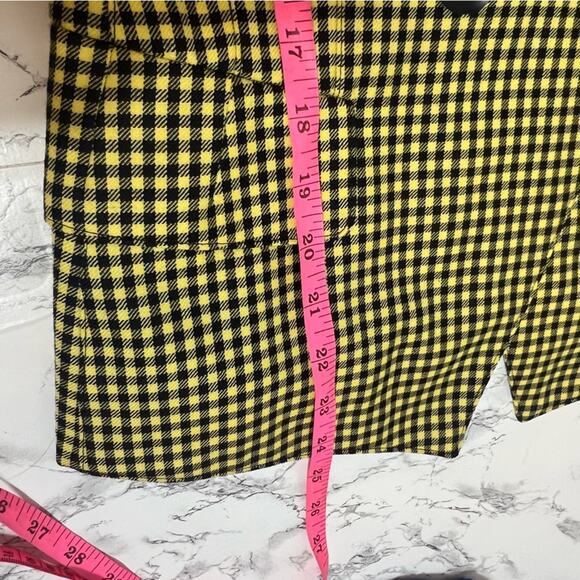 Vintage Escada double breasted wool cashmere check blazer yellow black Sz 36 - Picture 3 of 5